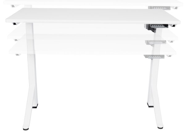Birou reglabil electric TerrA2Y WHITE-cadru in Y, profil cadru alb
