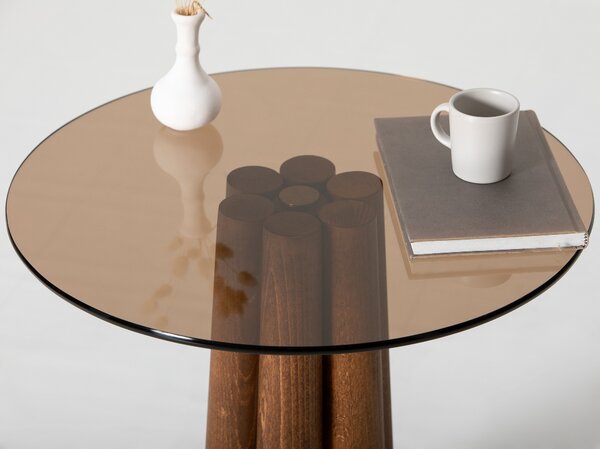 Măsuţă de cafea, Hanah Home, Culoare: Bronz Nuc