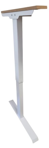 Birou reglabil electric-TerrA2DS WHITE-profil dreptunghiular, profil cadru ALB