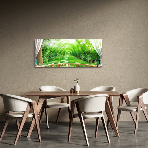 Tablou - Privire la grădina tropicală (120x50 cm)