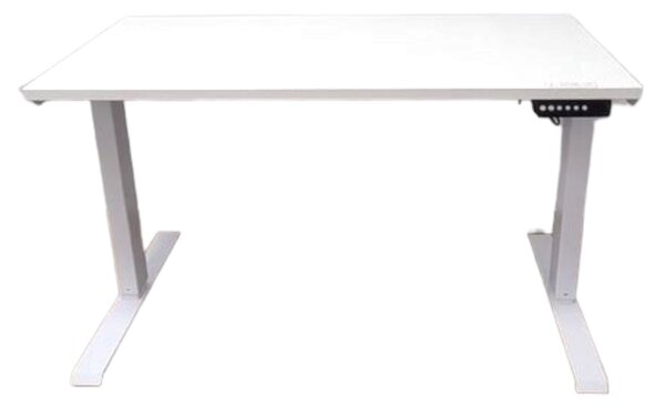 Birou reglabil electric-TerrA2DS WHITE-profil dreptunghiular, profil cadru ALB