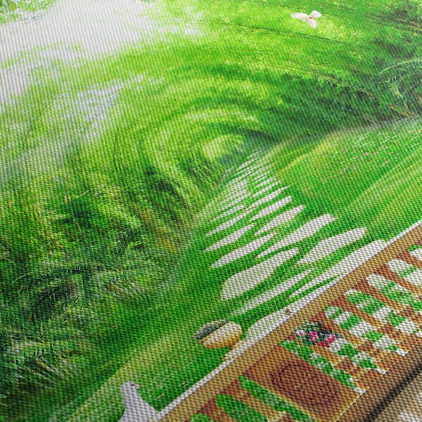 Tablou - Privire la grădina tropicală (120x50 cm)