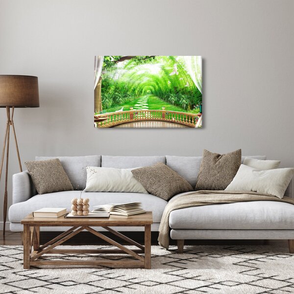 Tablou - Privire la grădina tropicală (90x60 cm)