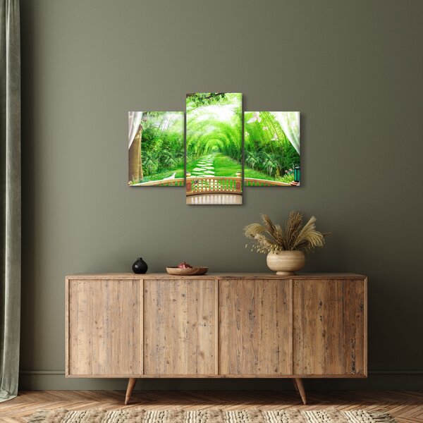 Tablou - Privire la grădina tropicală (90x60 cm)