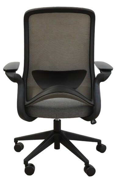 Ergodynamic Dolphin Black Grey - scaun de birou cu brate rabatabile