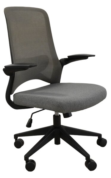 Ergodynamic Dolphin Black Grey - scaun de birou cu brate rabatabile