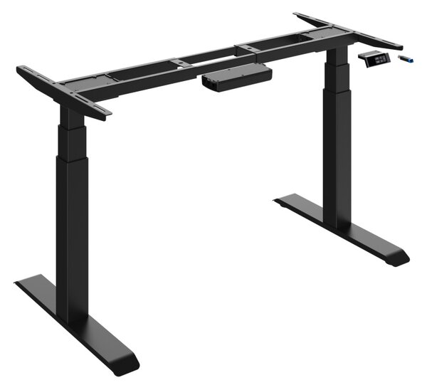 Birou reglabil pe inaltime TerrA9 Performance BLACK- 2 motoare marca Timotion + aplicatie bluetooth, CADRU NEGRU
