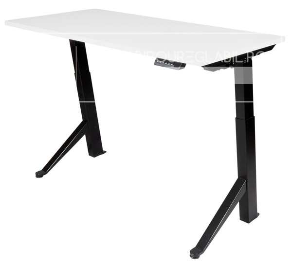 Birou reglabil electric TerrA2Y Black-cadru in Y / profil cadru negru