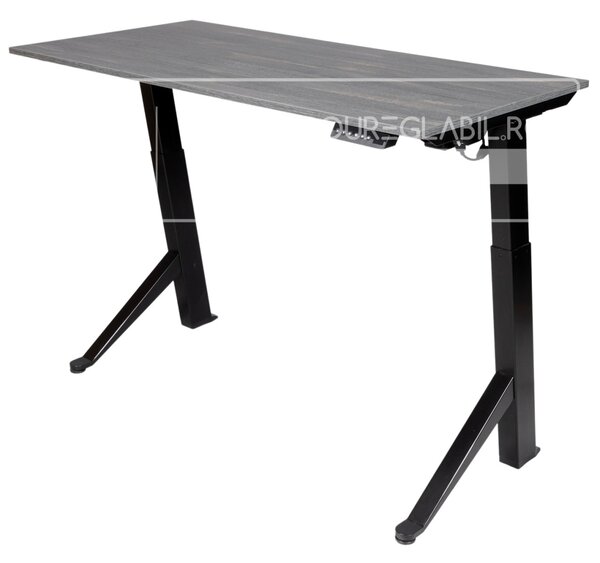 Birou reglabil electric TerrA2Y Black-cadru in Y / profil cadru negru