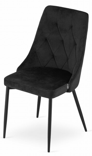 OFERTA Scaun de masă din catifea neagra IMOLA II. calitate secundara