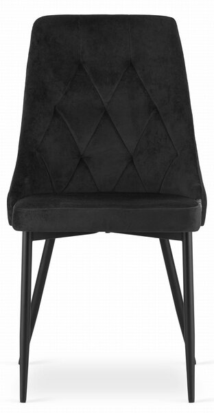 OFERTA Scaun de masă din catifea neagra IMOLA II. calitate secundara