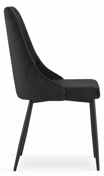 OFERTA Scaun de masă din catifea neagra IMOLA II. calitate secundara