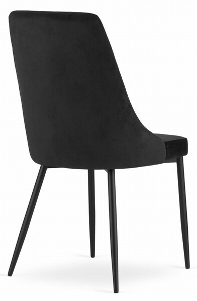 OFERTA Scaun de masă din catifea neagra IMOLA II. calitate secundara