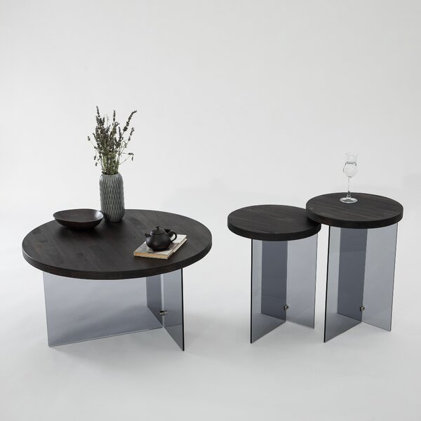 Set de măsuțe de cafea, Hanah Home, Culoare: Antracit Gri închis
