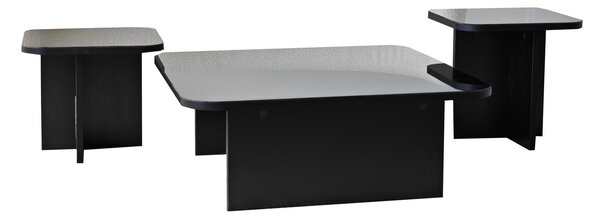 Set de măsuțe de cafea, Hanah Home, Culoare: Negru Fumu