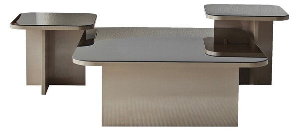 Set de măsuțe de cafea, Hanah Home, Culoare: Bej Bronz