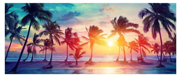 Tablou - Apus de soare tropical (120x50 cm)