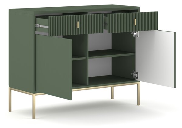 Comodă Magara 2D2S (verde fumuriu + auriu). 1154754