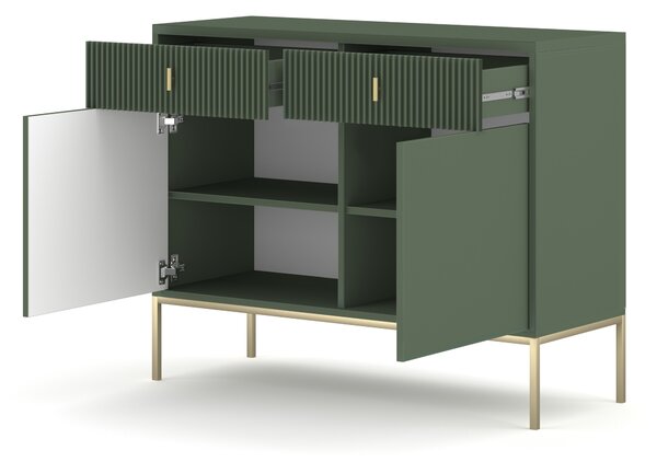Comodă Magara 2D2S (verde fumuriu + auriu). 1154754