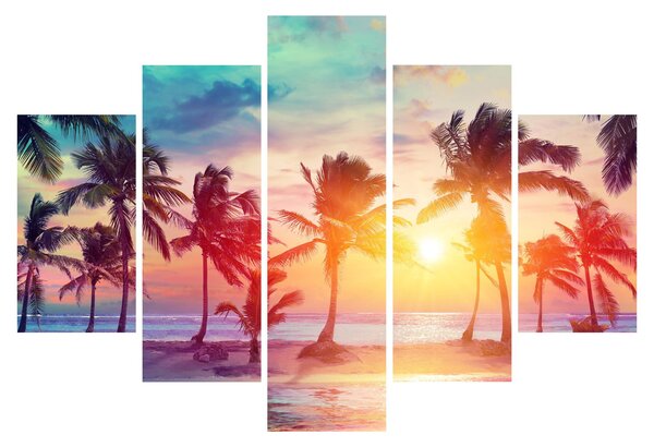 Tablou - Apus de soare tropical (150x105 cm)