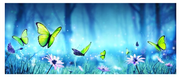 Tablou - Poiană mistică de pădure (120x50 cm)