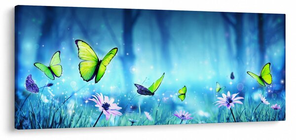 Tablou - Poiană mistică de pădure (120x50 cm)