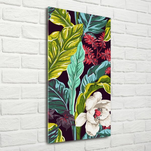 Imagine de sticlă flori tropicale