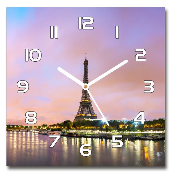 Ceas din sticlă pătrat Turnul Eiffel din Paris