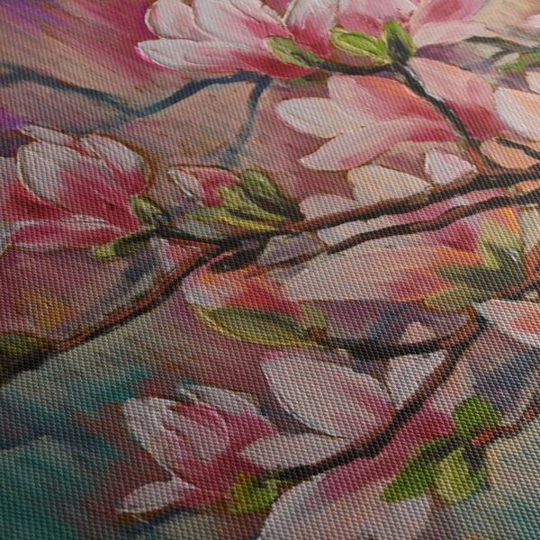 Tablou - Pictură în ulei, Sakura în floare (90x60 cm)