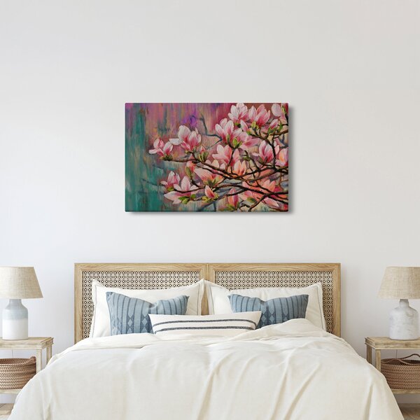 Tablou - Pictură în ulei, Sakura în floare (90x60 cm)