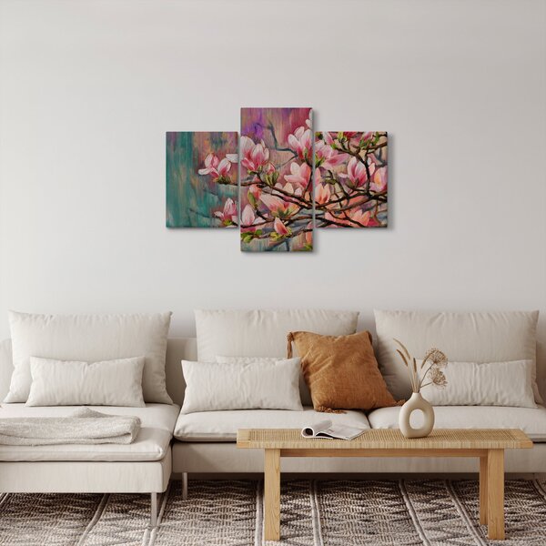 Tablou - Pictură în ulei, Sakura în floare (90x60 cm)