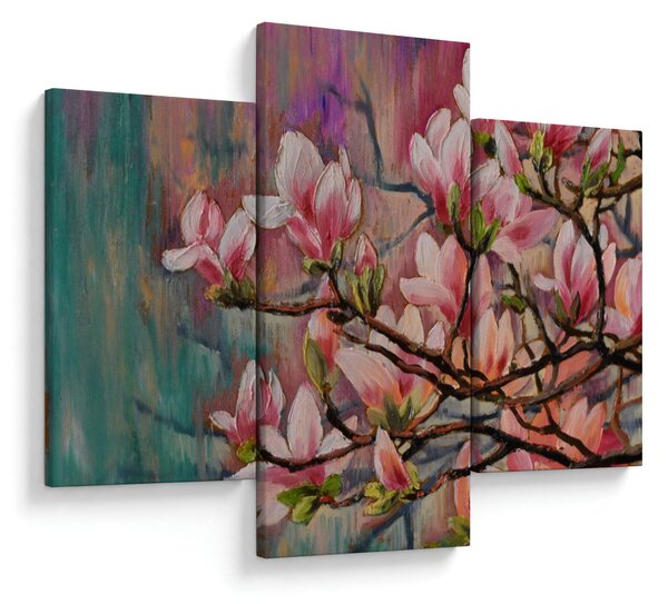 Tablou - Pictură în ulei, Sakura în floare (90x60 cm)