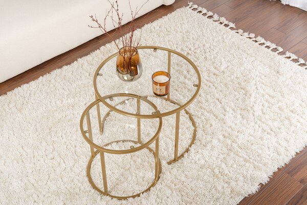 Set de 2 măsuțe de cafea Grammy (auriu). Promo -15%. 1153378