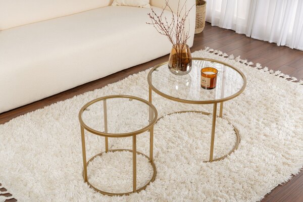 Set de 2 măsuțe de cafea Grammy (auriu). Promo -15%. 1153378