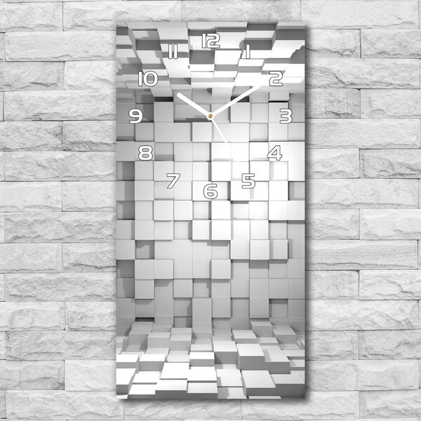 Ceas din sticlă dreptunghiular vertical cuburi