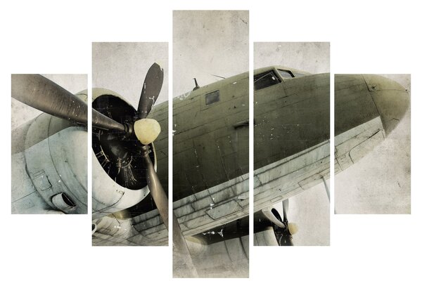 Tablou - Avion vechi cu elice (150x105 cm)