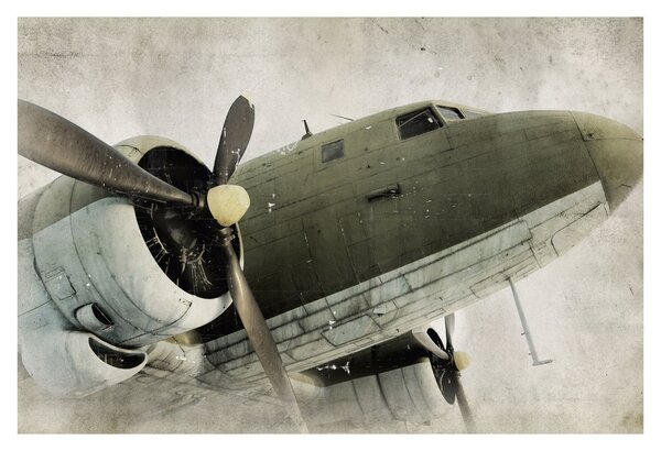 Tablou - Avion vechi cu elice (90x60 cm)