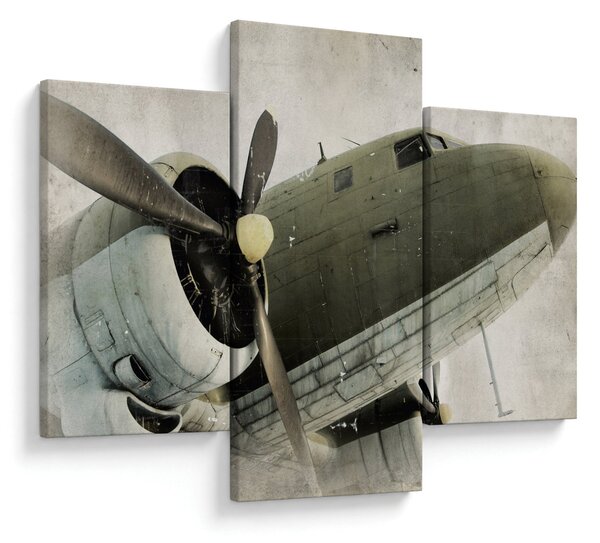 Tablou - Avion vechi cu elice (90x60 cm)