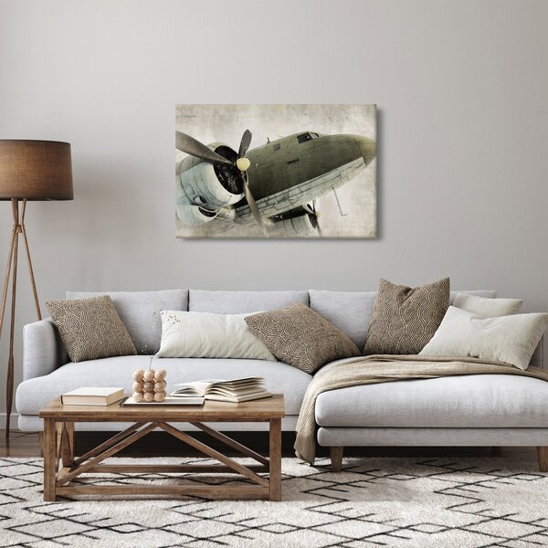 Tablou - Avion vechi cu elice (90x60 cm)