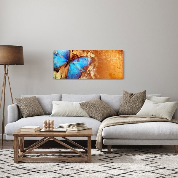 Tablou - Fluture albastru (120x50 cm)