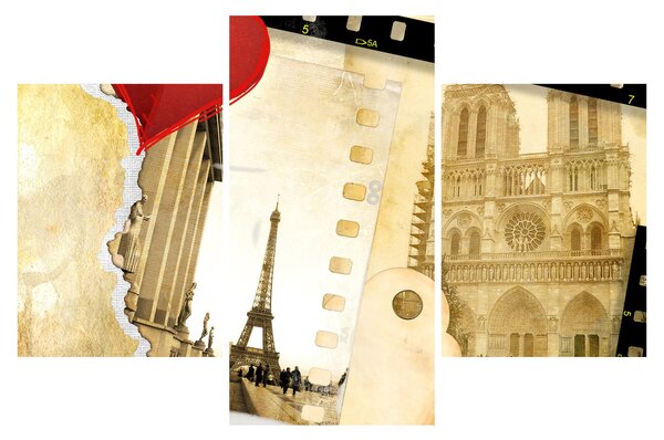 Tablou - Amintiri din Paris (90x60 cm)