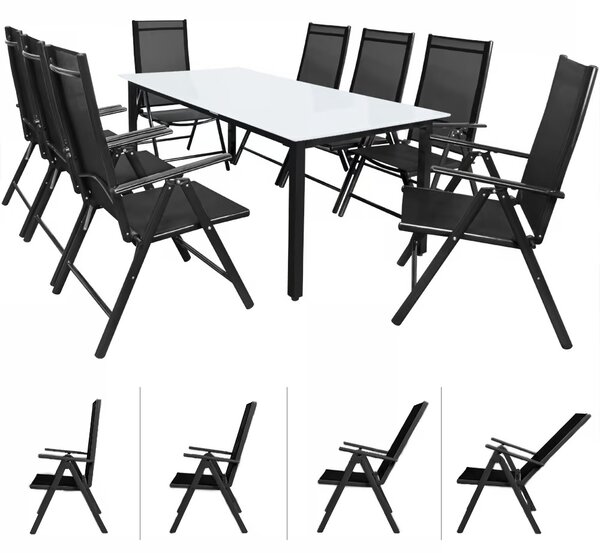 Deuba Set de grădină din aluminiu Bern 1+8 - antracit/sticlă