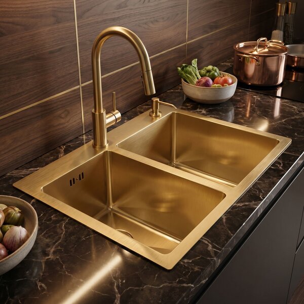 Rea Lavoar din oțel Toby BRUSH GOLD, Rea, ZLE-06415