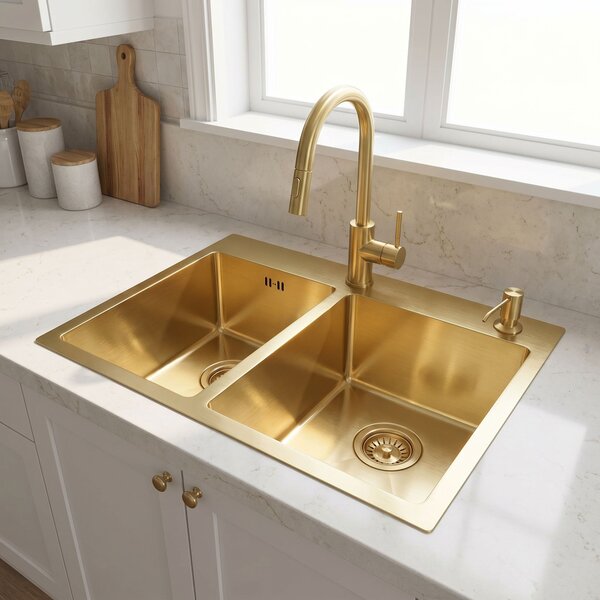 Rea Lavoar din oțel Toby BRUSH GOLD, Rea, ZLE-06415