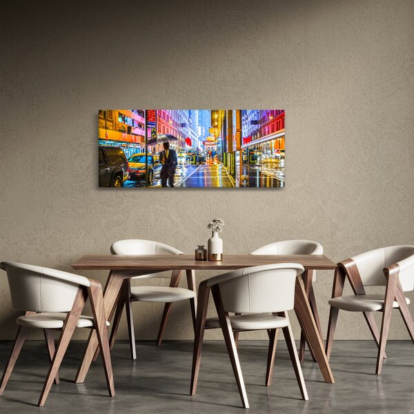 Tablou - Oraș în lumina neoanelor (120x50 cm)