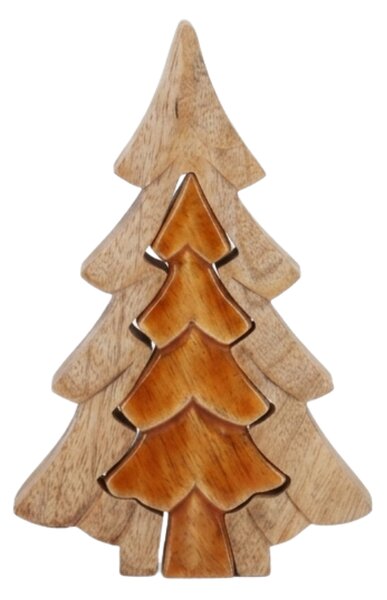 Decoratiune de Craciun 3D BROWN TREE 19,5 cm - mai multe culori Culoare: Maro deschis