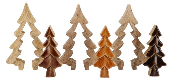 Decoratiune de Craciun 3D BROWN TREE 19,5 cm - mai multe culori Culoare: Maro deschis