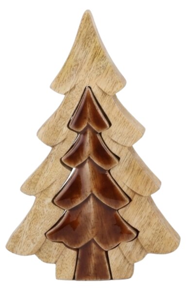 Decoratiune de Craciun 3D BROWN TREE 19,5 cm - mai multe culori Culoare: Maro deschis