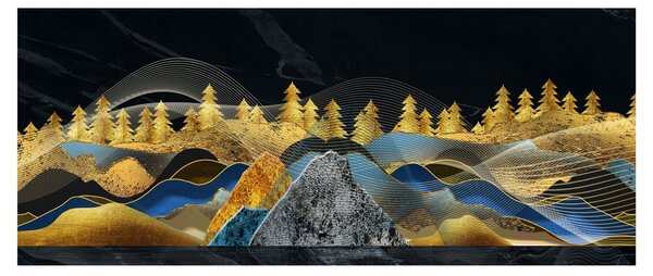 Tablou - Munții aurii (120x50 cm)