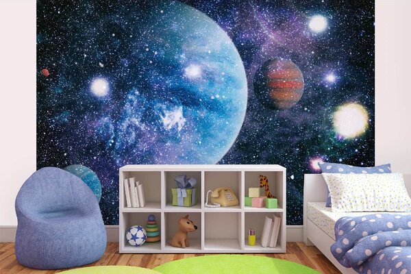 Fototapetă din vlies autocolantă planete în spațiul cosmic 375 x 250 cm